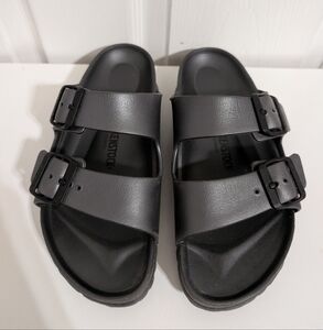 Birkenstock Women Arizona Essentials EVA Sandals Gray Rubber Size 37 US 6 Narrow